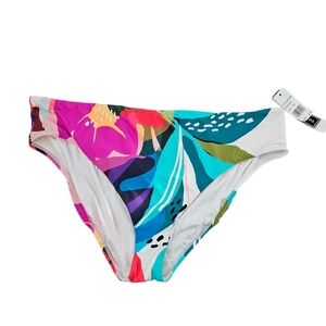 La Blanca Womens Hipster Swimsuit Bikini Bottoms, Multi Electric Shore 22W New